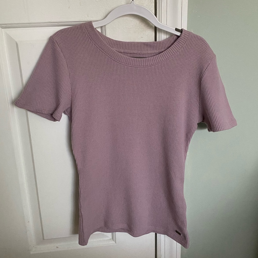 Hollistrr waffle knit tee